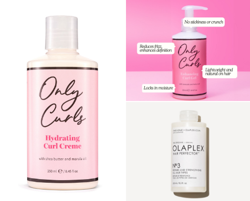 Products that have taken my curly hair from frizz to ringlets cover photo collage
