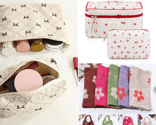 Cute Pouch & Travel bag cover photo collage