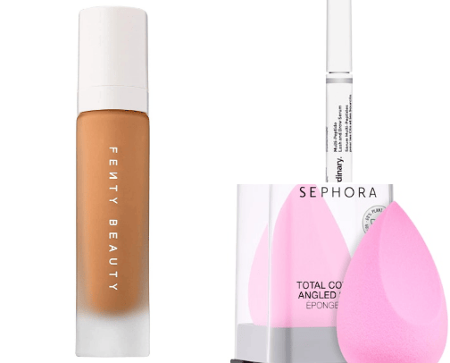 Sephora makeup and skincare products under 20$ cover photo collage