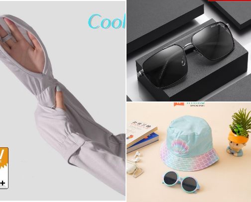 “Top Picks: Sun & UV Protection” cover photo collage