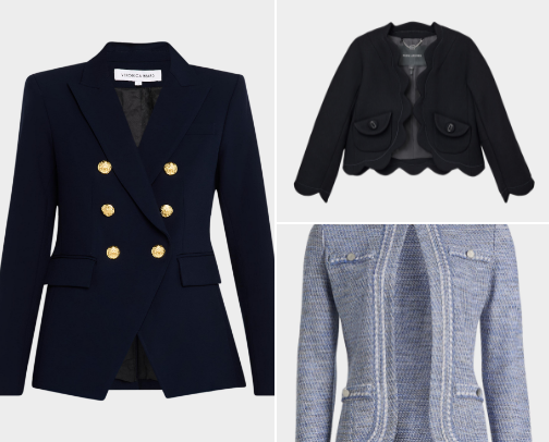 Statement Jackets and Polished Blazers cover photo collage