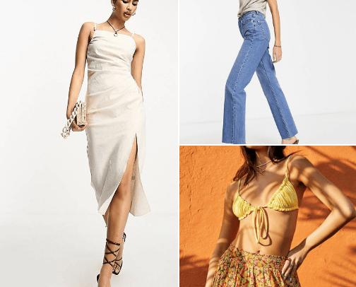Clothes For Women (Skirts, Dresses, Jeans, Beachwear, etc.) cover photo collage