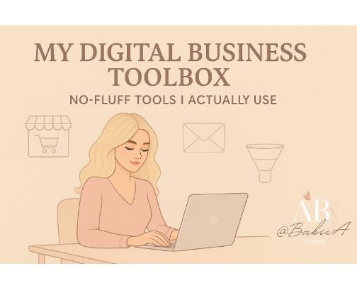 My Digital Business Toolbox – No-Fluff Tools I Actually Use cover photo collage