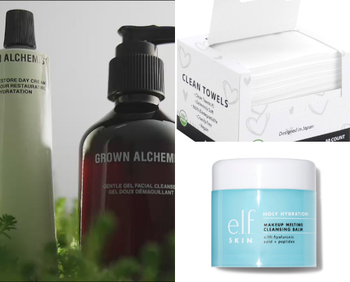 Beauty + skincare cover photo collage