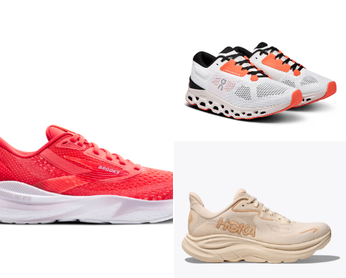 Brooks / Hoka / On Cloud cover photo collage