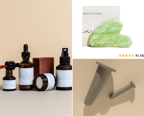 Skin care cover photo collage
