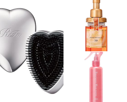 Trending Japanese haircare ( smell good, glossy look ) cover photo collage