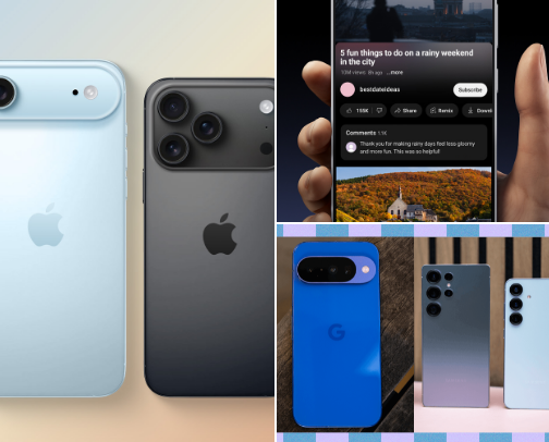 Electronic appliances cover photo collage