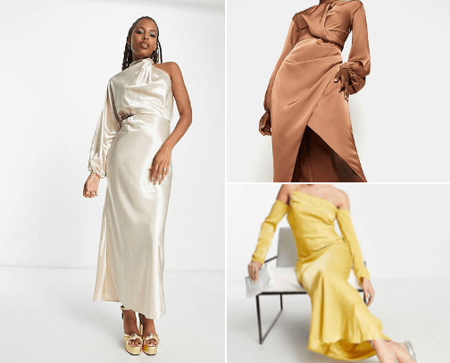 Wedding guest - satin dresses cover photo collage