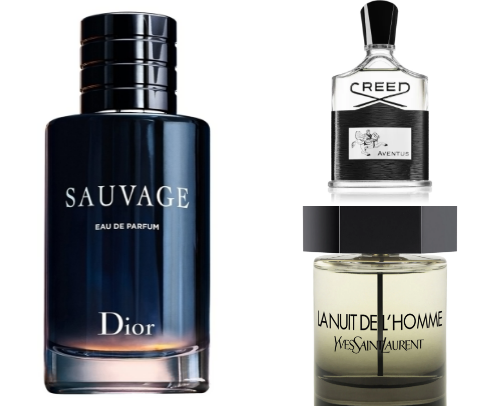 Parfumes for men cover photo collage