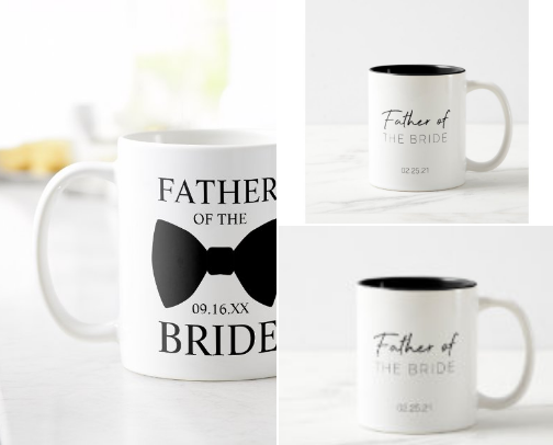 Father of the Bride Coffee Mugs cover photo collage