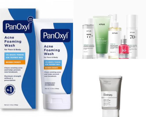my favorite acne care products😍 cover photo collage