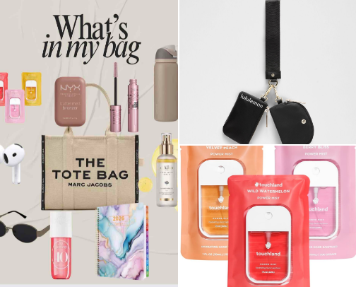 MY FAV BAG + bag essentials 🤩 cover photo collage
