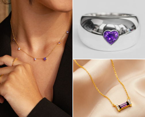 AMETHYST JEWELRY cover photo collage