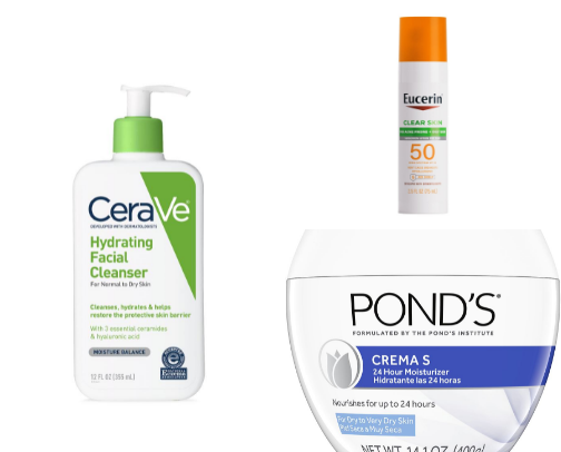 Acne prone skin care cover photo collage