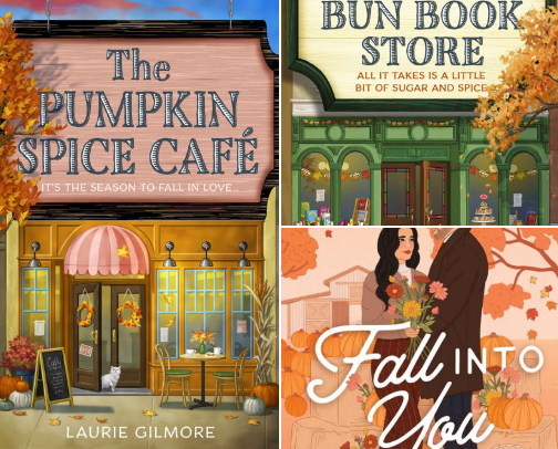 Autumn book recs 🍂˚ ༘ ೀ⋆｡˚☕️ cover photo collage