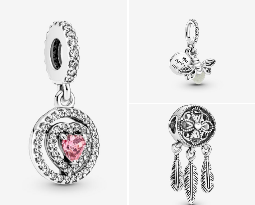 the prettiest pandora charms 🩷 cover photo collage