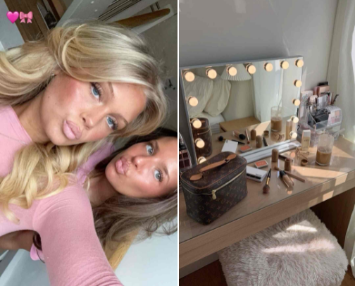 scandi girl makeup 🪩💘 cover photo collage