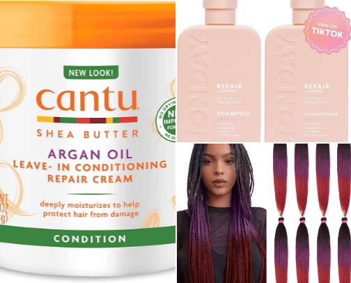 Hair care cover photo collage
