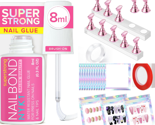 from basecoat to bling, here’s everything i use to do my nails. cover photo collage