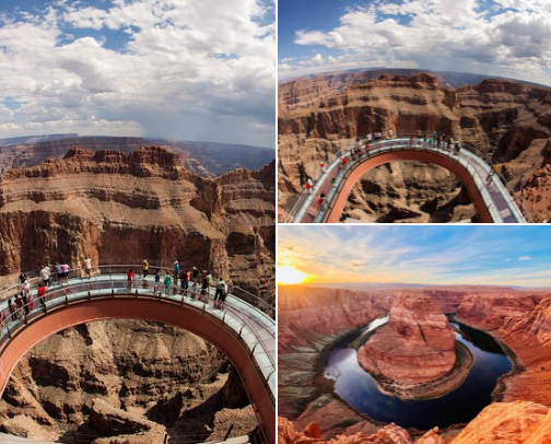 Las Vegas day trips and canyon trips cover photo collage