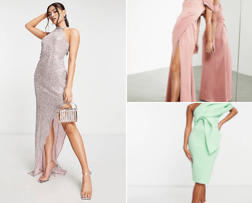 Affordable ASOS wedding guest outfits cover photo collage