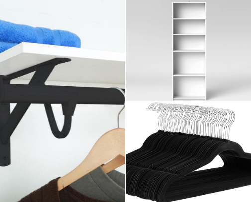 DIY Target Bookshelf Closet Hack cover photo collage