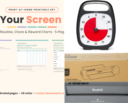 Raising Screen-Smart Kids: Routines, Rewards & Screen-Free Activities cover photo collage