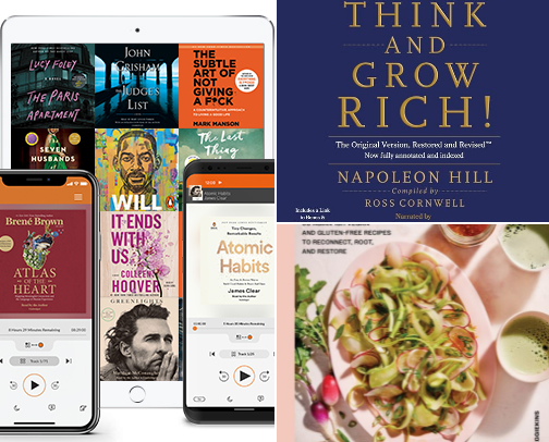 Audio Books cover photo collage
