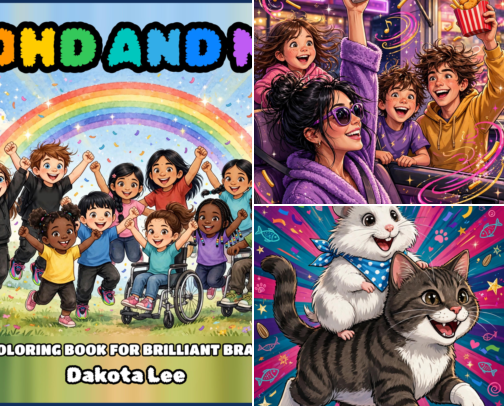 colouring books + story books 📚 cover photo collage