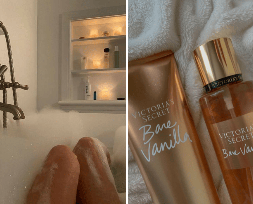 GET THAT VANILLA SMELL things to buy 🧸🛁 cover photo collage