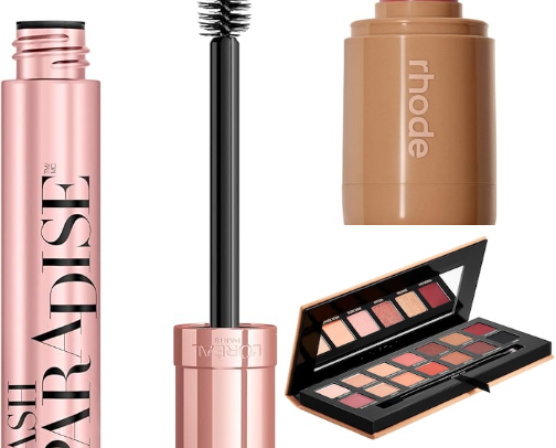 Make-up products cover photo collage