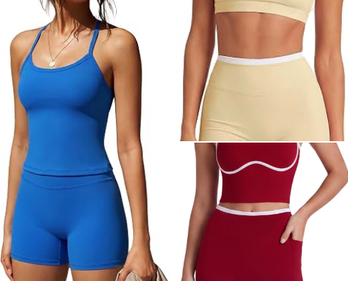 Cute workout sets cover photo collage