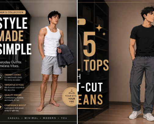 Men's Casual Outfit Collection cover photo collage