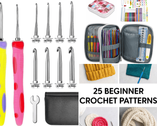 Crochet Beginner level cover photo collage