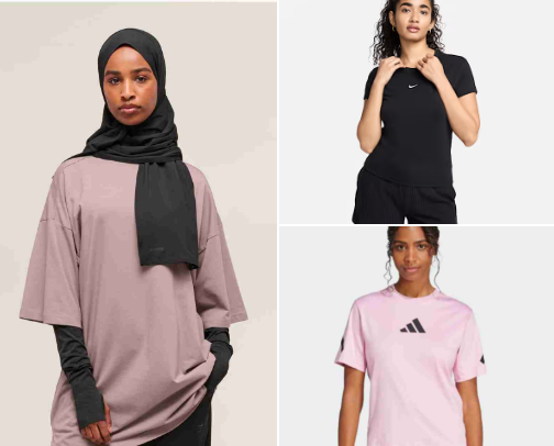 Women's workout tops clothing. cover photo collage