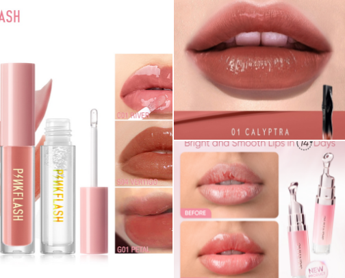 Lip products  for plumpier and healthier looks😍👄 cover photo collage