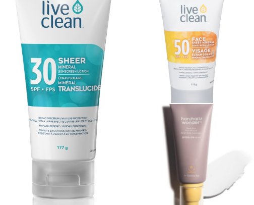 Sunscreen Mineral cover photo collage
