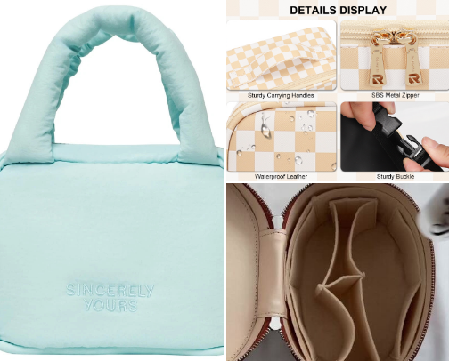 Pretty Makeup Bags & Travel Pouches You'll Actually Want to Show Off cover photo collage