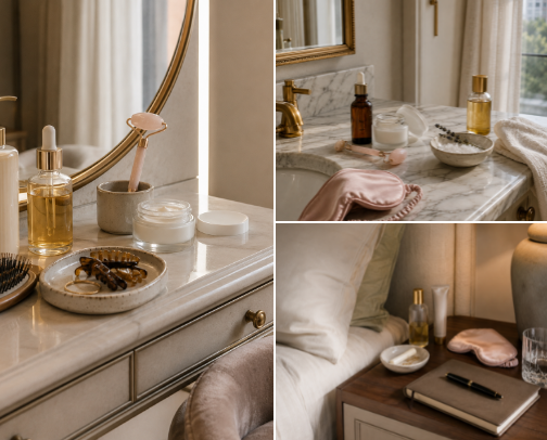 Self-Care Essentials for Women Over 40: Sleep, Skin & Stress cover photo collage
