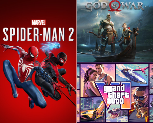 Les jeux video les plus populaire cover photo collage