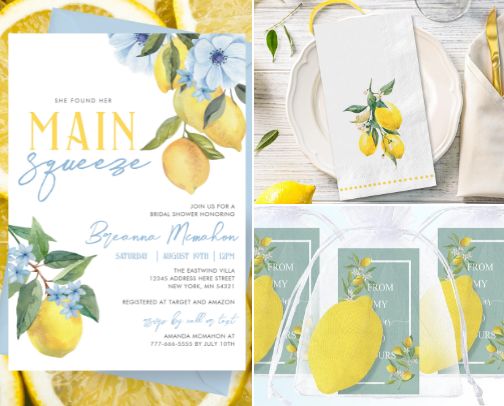 Main Squeeze Bridal Shower Ideas cover photo collage
