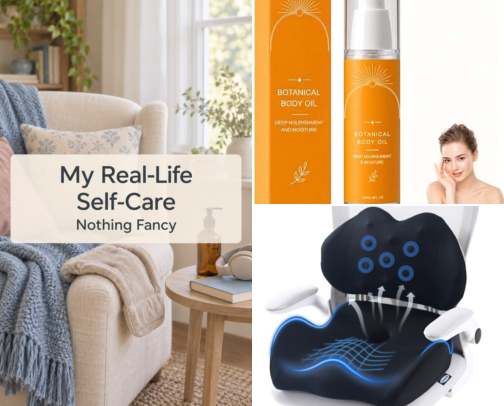 Self-Care for Women Over 60: What I Actually Use at 65 cover photo collage