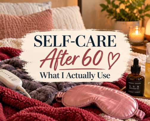 Self-Care for Women Over 60: What I Actually Use at 65 cover photo collage