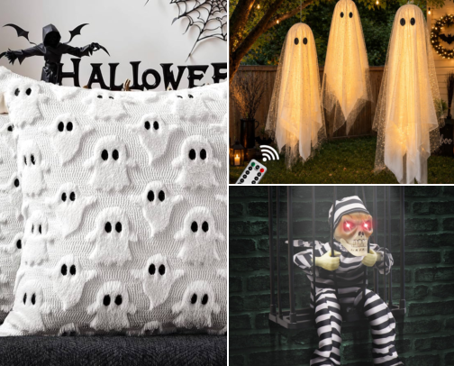 My favorite Halloween decor🎃 cover photo collage