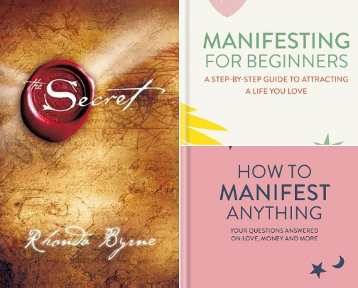 Manifestation Books That Changed My Life at 50 (and helped take my life back) cover photo collage