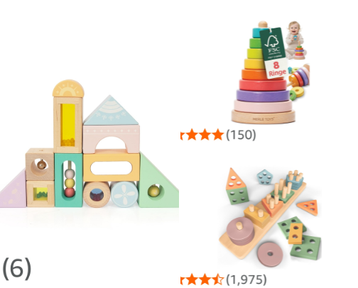 Amazon Fundstücke: Holzspielzeug für Kleinkinder 🤎 cover photo collage