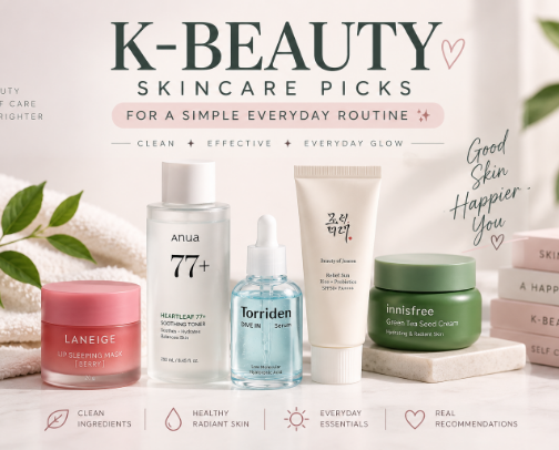 My K-Beauty Skincare Picks for a Simple Everyday Routine ✨ cover photo collage
