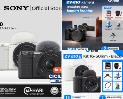 Kamera untuk YouTuber Pemula sampai Pro (Vlog, Gaming, Review) cover photo collage