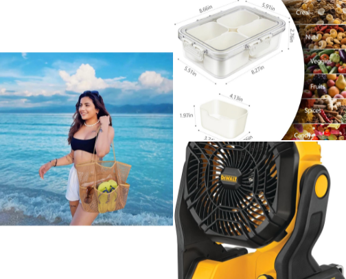Beach must haves cover photo collage